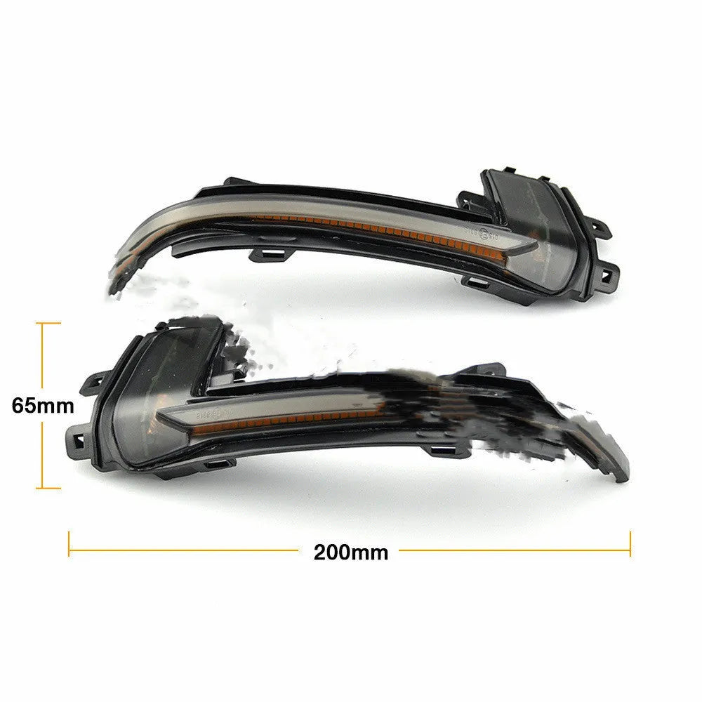 Audi A4 B8.5 rearview mirror running water turn signal in Crystal White ABS plastic