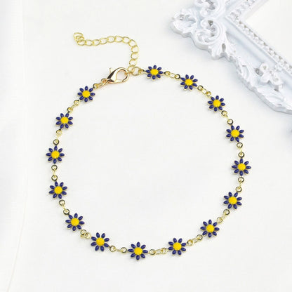 Little Daisy Anklet with floral design in various colours