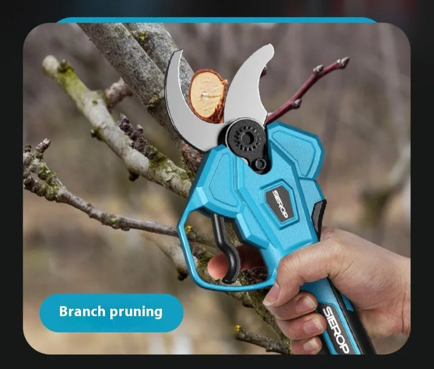 Electric pruning knife brushless saw with 2.5m high branch rod, SK5 blade, and two batteries