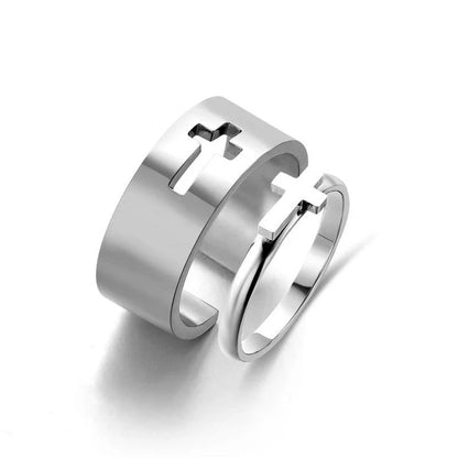 Elegant geometric titanium steel ring in various chic color options, perfect for everyday wear or special occasions