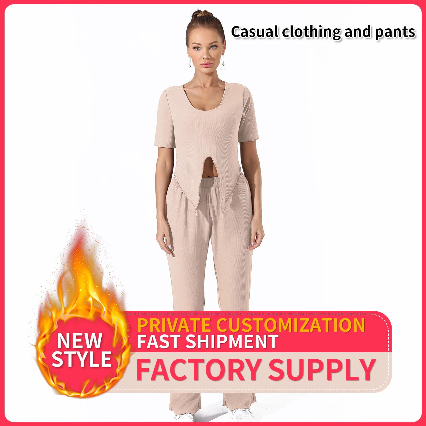 Dark green and coffee colour top and pants set, sizes S to 3XL