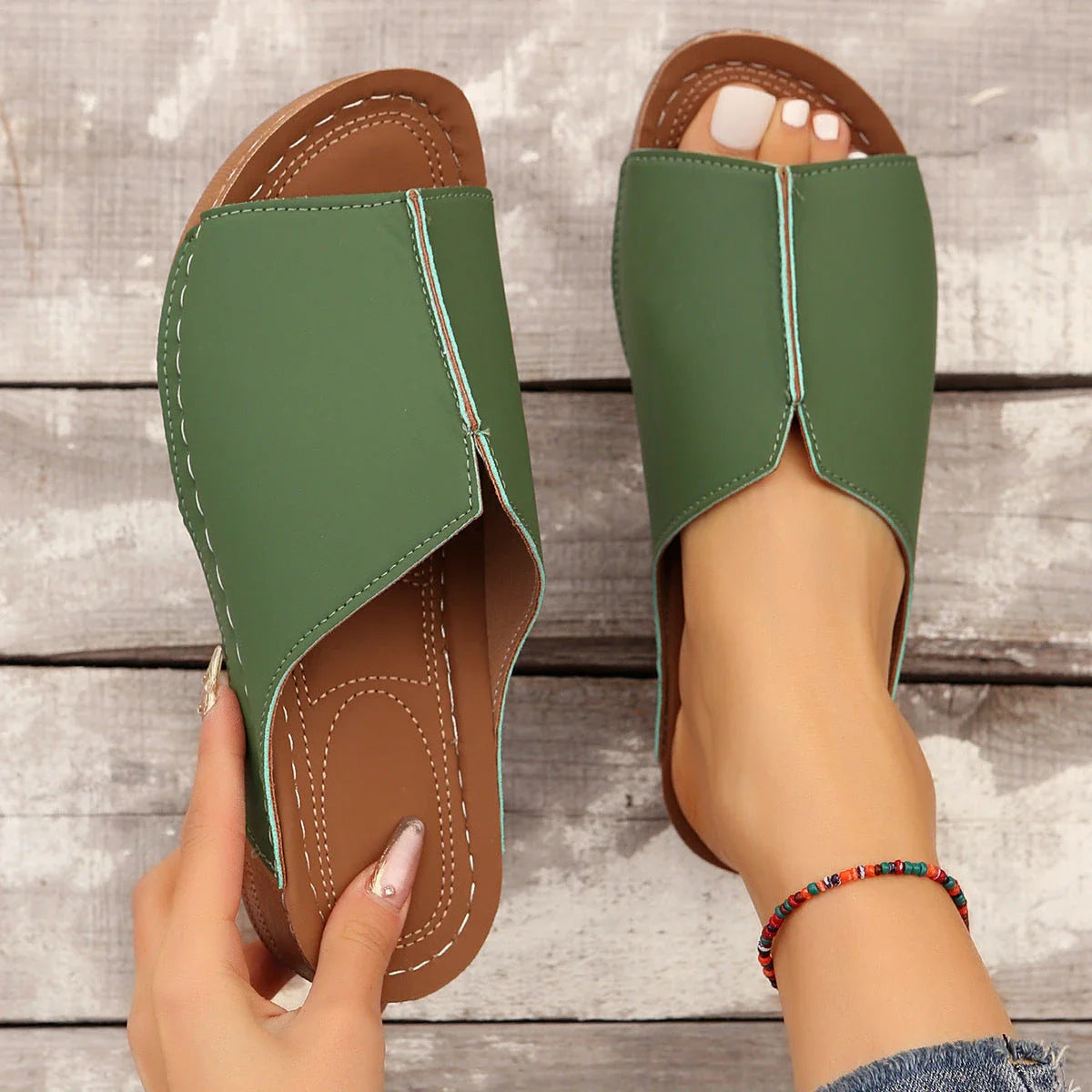 Stylish wedge sandals with PU upper and sole, available in various colors and sizes for comfortable summer wear