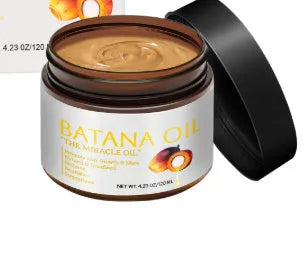 Batana Hair Mask bottle with 120ml net content for frizzy hair treatment