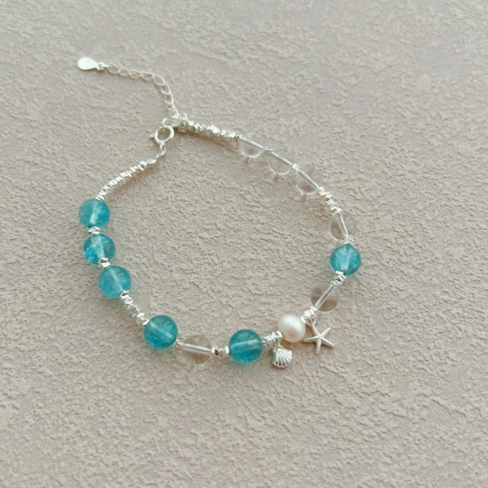 S925 sterling silver geometric bracelet for women with silver electroplated finish