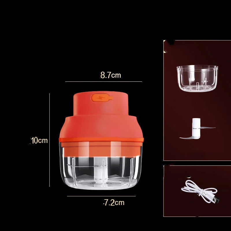 Mini Electric Garlic Masher with stainless steel blade for quick chopping