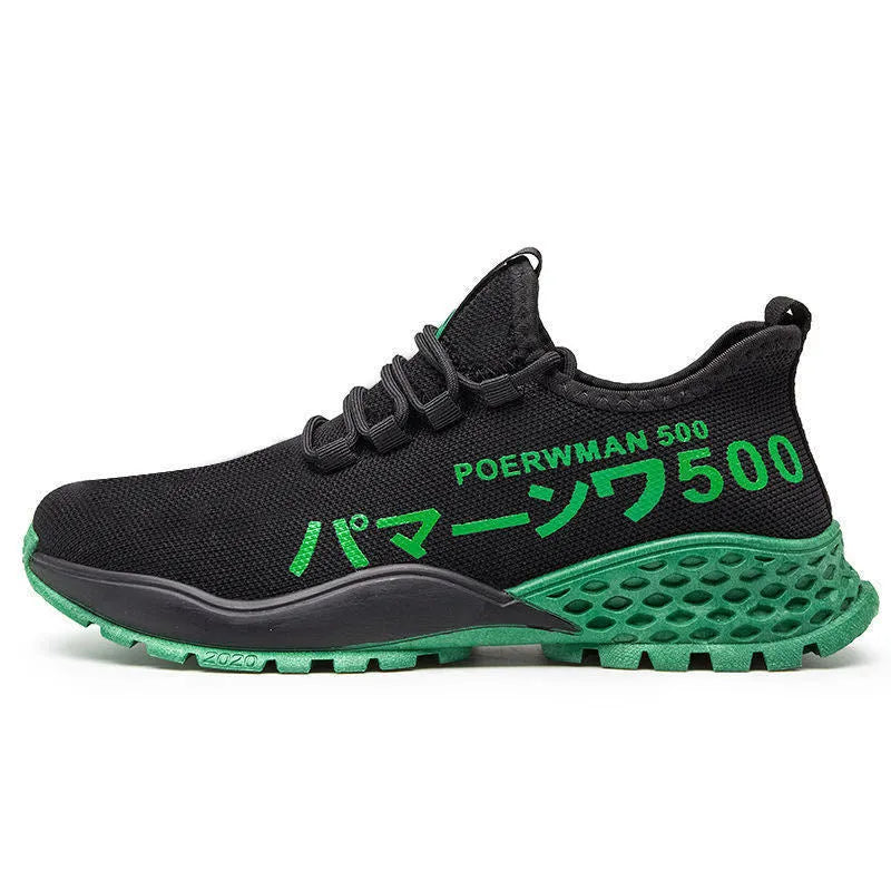 Men sneakers mesh sports shoes breathable round toe low heel black coffee casual