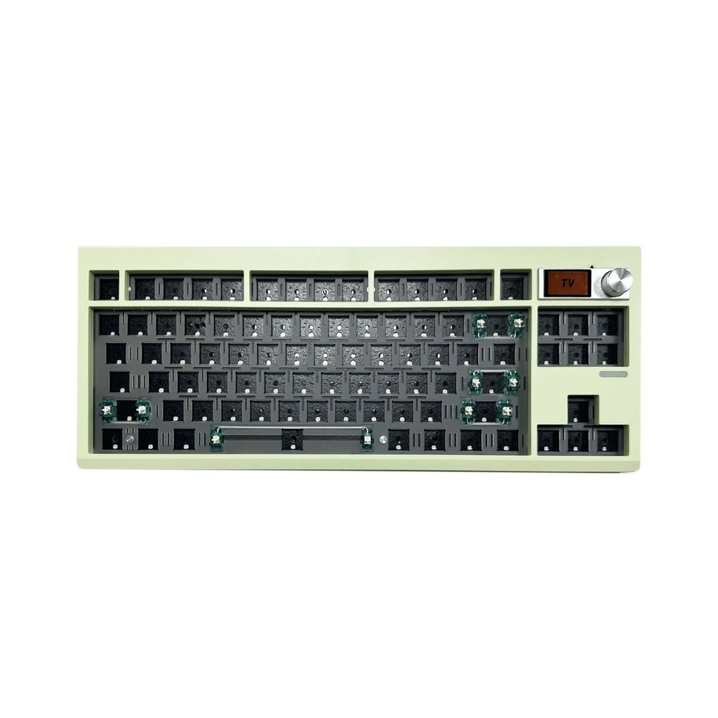 DIY mechanical keyboard kit with knob, hot-swap, RGB backlight, black ABS, 43cm
