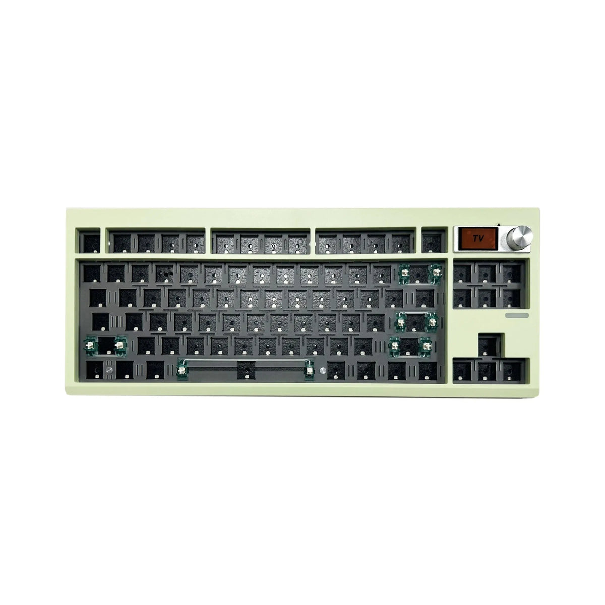 DIY mechanical keyboard kit with knob, hot-swap, RGB backlight, black ABS, 43cm