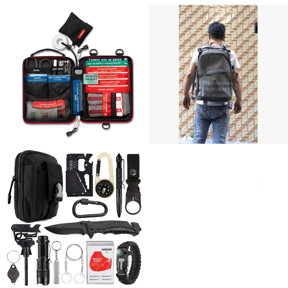 Amazon's 17.5×12×6cm multi-function survival tool with SOS features for camping