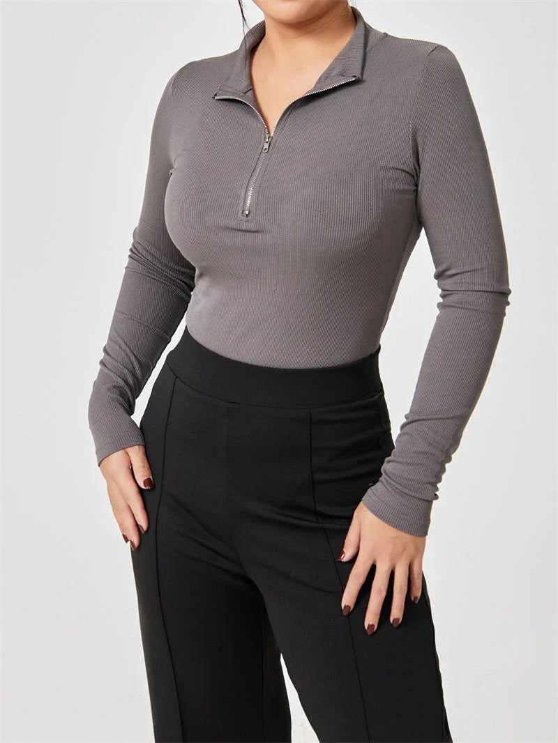 Chic long sleeve jumpsuit in a variety of stylish colors, featuring a seamless, slimming design for a flattering look