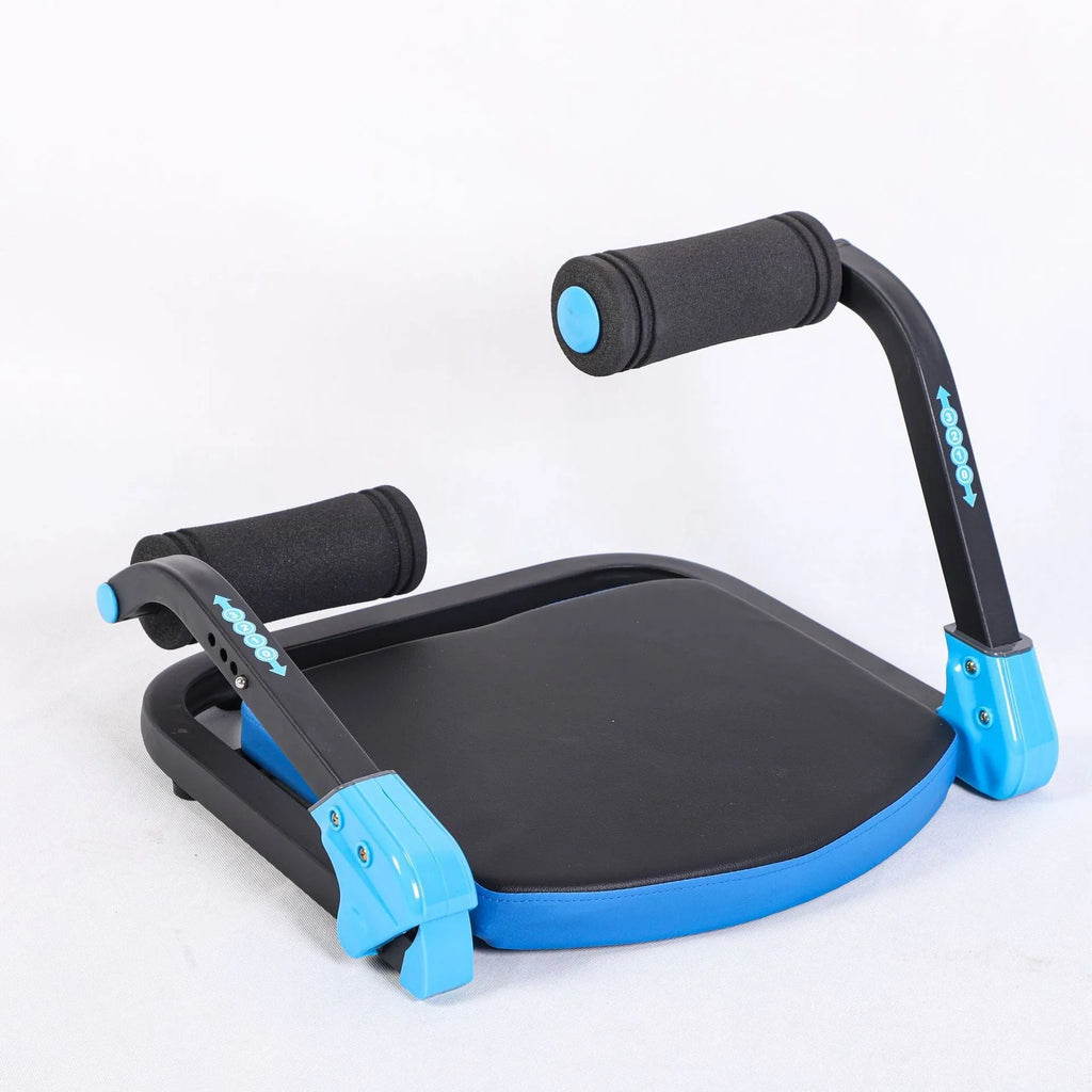 Mini multifunctional abdominal device in sky blue and red colour options for home and office fitness