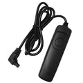 Black plastic wired remote shutter release cable for Canon EOS cameras with copper wire
