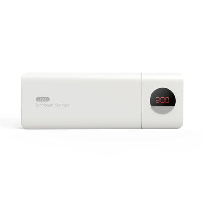 Rechargeable toothbrush holder with UV sterilization in Literary White and Bean Sand Green