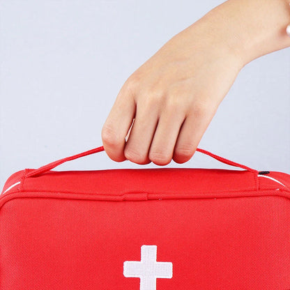 Large empty first aid kit in red, made from waterproof 600D Oxford cloth