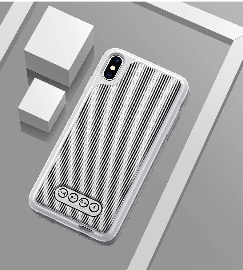 3 in 1 Bluetooth Speaker Phone Case for Apple iPhone with emergency charging clip