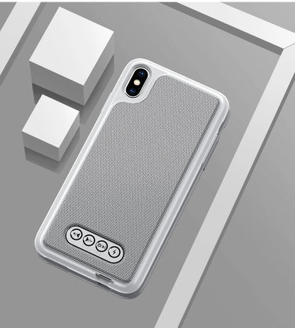 3 in 1 Bluetooth Speaker Phone Case for Apple iPhone with emergency charging clip