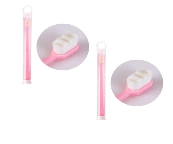 Ultra-fine nylon toothbrush with super soft 2.3cm bristles for sensitive gums