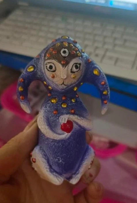 Handmade fantasy creatures resin garden ornament, unique decoration for home and garden