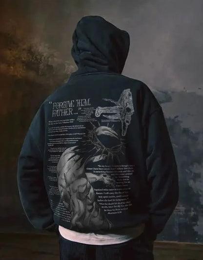 Men's and Women's Casual Printed Hooded Sweater in various colors and sizes