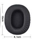 Black PU leather headphone covers for Sony 1R headphones, shown as a two-piece set.