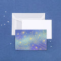Set of three bronzed, pre-folded paper greeting card envelopes in one of four colour styles.