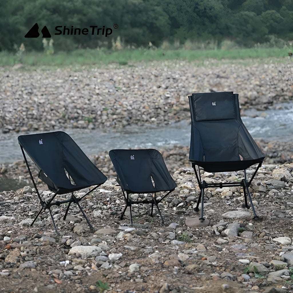 Lightweight aluminium alloy foldable outdoor moon chair in Army Green Oxford cloth