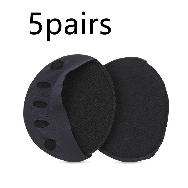 Invisible five finger socks with forefoot cushion pads for foot pain relief