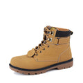 Martin boots high top desert shoes in black PU leather with cotton lining and viscose sole