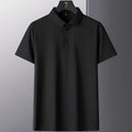 Men's non-ironing solid colour short sleeve business casual shirt in nylon fabric.