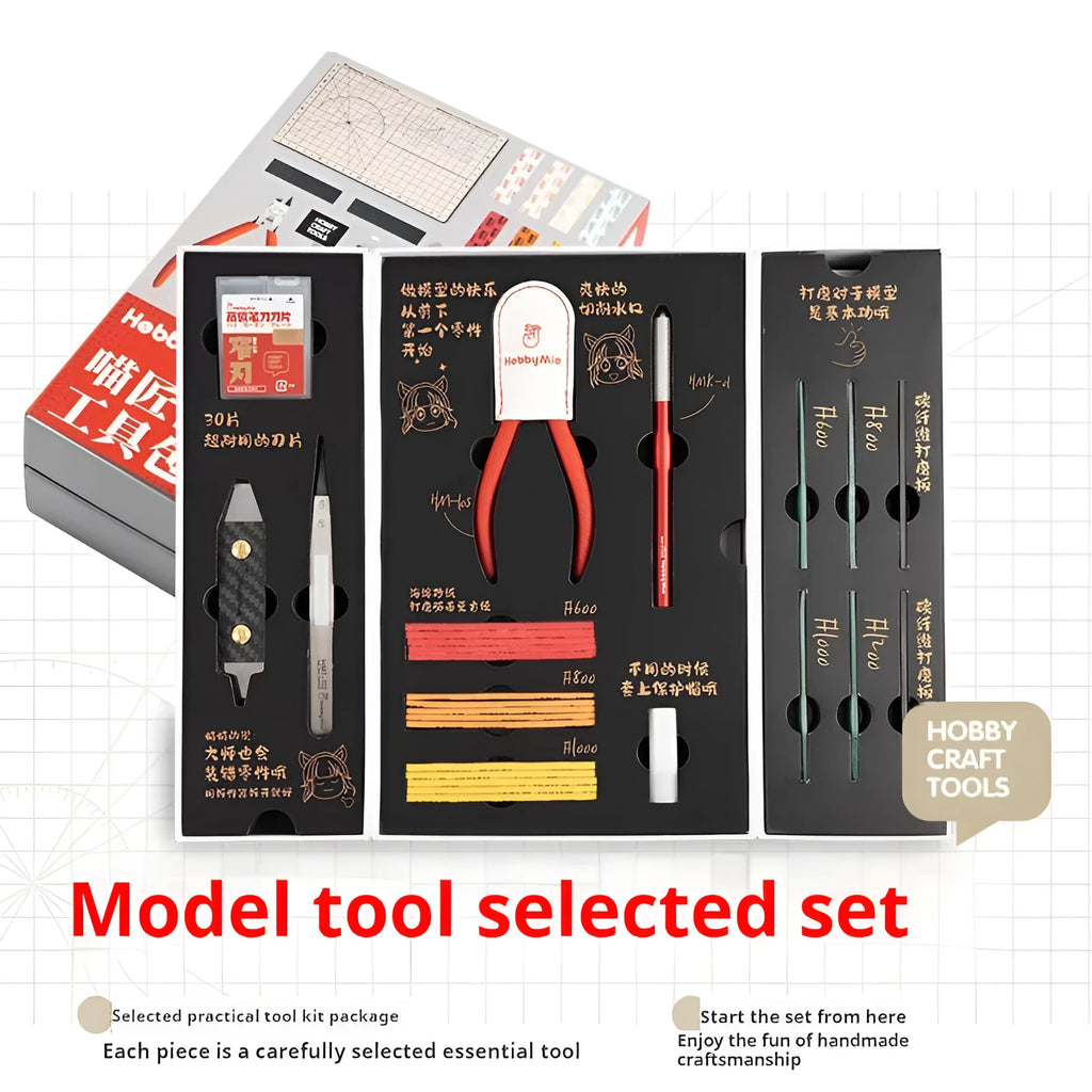 Meow Maker Model Tool Featured Set, a metal craft tool kit for scale modelling.