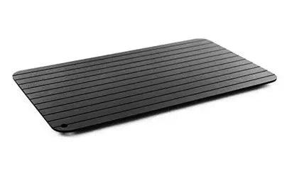Black aluminium kitchen defrosting tray for thawing frozen food without electricity
