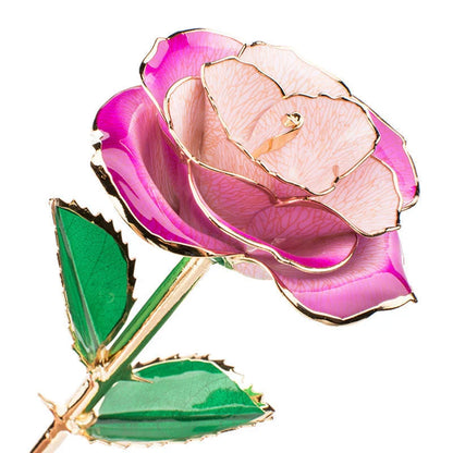 24K gold-plated rose flower in elegant gift box, perfect for Valentine's Day and anniversaries