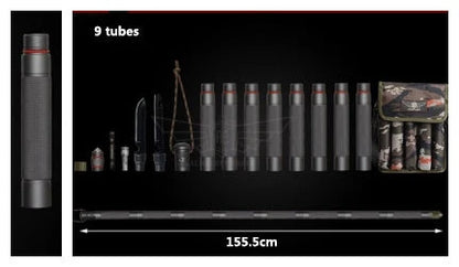 Multifunctional tactical stick for outdoor adventures with tools including bottle opener and compass