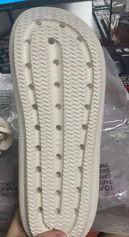 Lightweight EVA indoor home slippers in black, gray, and white