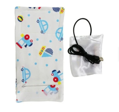 USB Milk Water Warmer Insulated Bag for Baby Bottles with USB charging cable