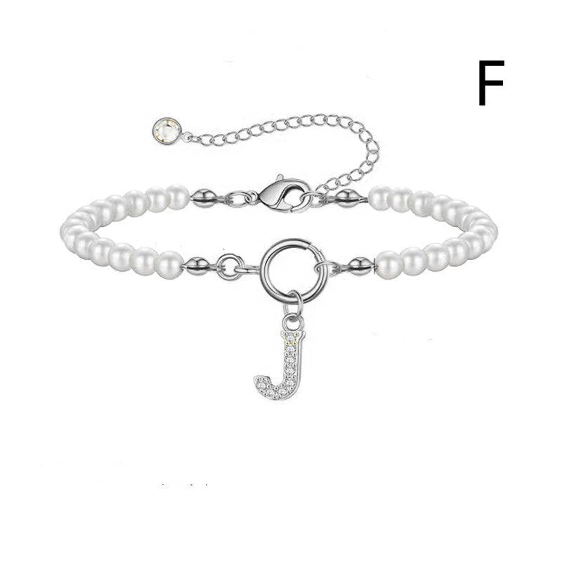 2024 personalised initial pearl bracelet for women with toggle clasp