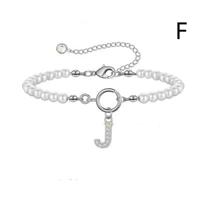 2024 personalised initial pearl bracelet for women with toggle clasp