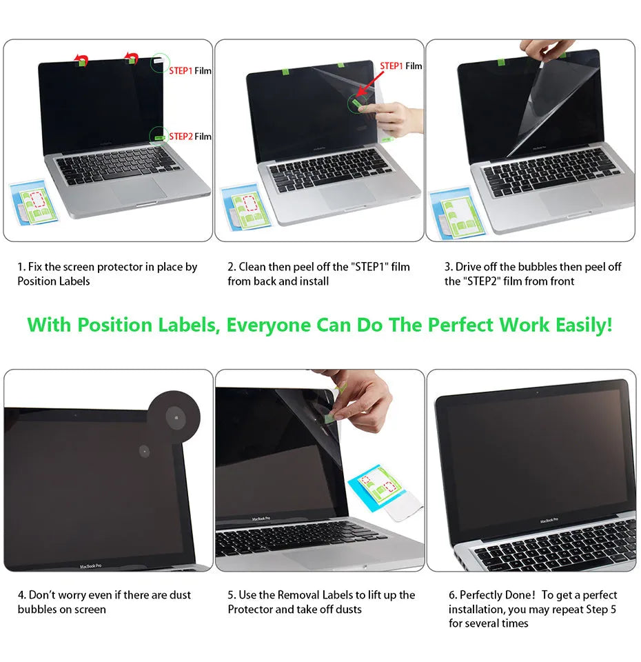 Lansheng matte anti-glare screen protector film for 13-inch MacBook Pro laptop.
