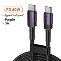 Toocki black woven USB fast charging cable with aluminium alloy connectors shown at 100W PD.