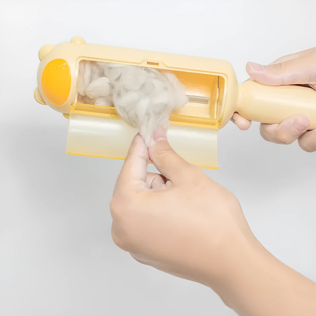 Pet hair brush sofa roller in blue, ABS material, 63.5 x 61 x 244mm, lint remover for sofas and carpets