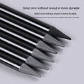 Set of graphite and carbonized drawing pencils with wooden barrels on suction card packaging