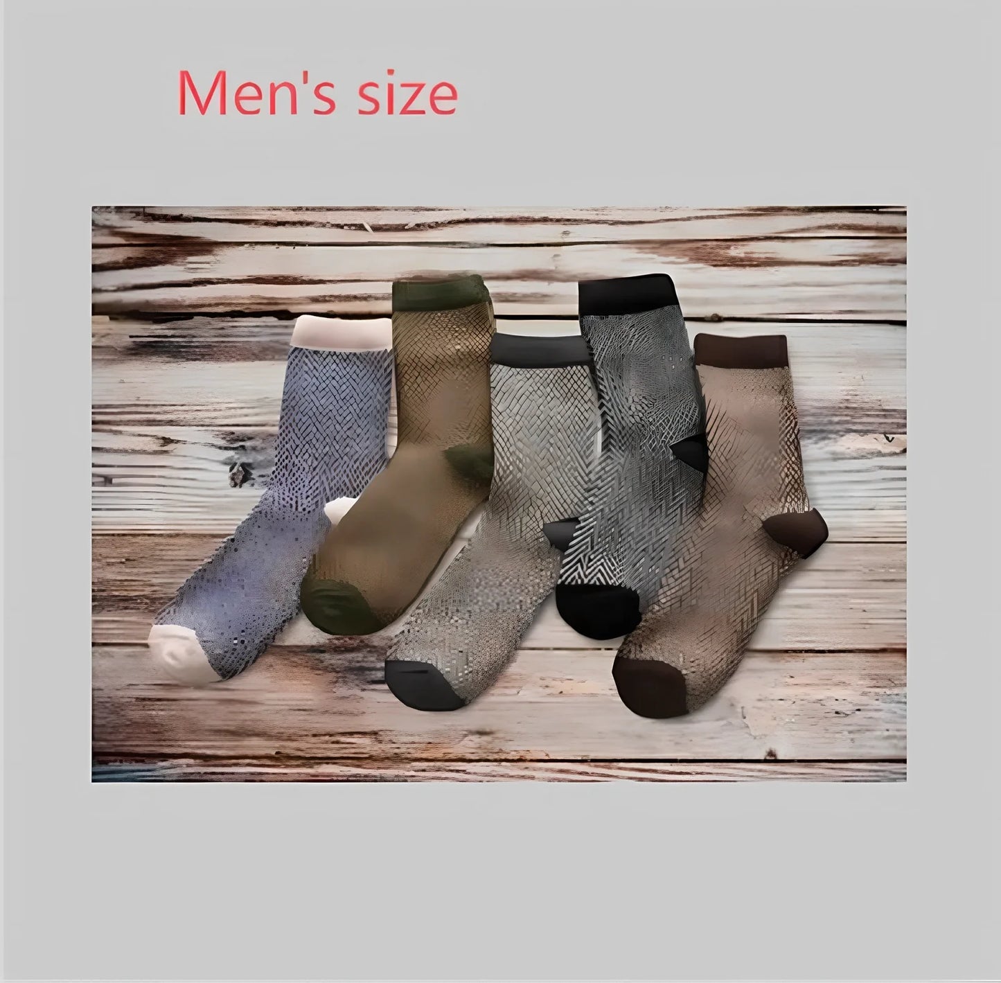 Pack of 5 thick stripe wool blend socks in various colours, featuring 15% rabbit hair for winter warmth, fitting sizes 39-42