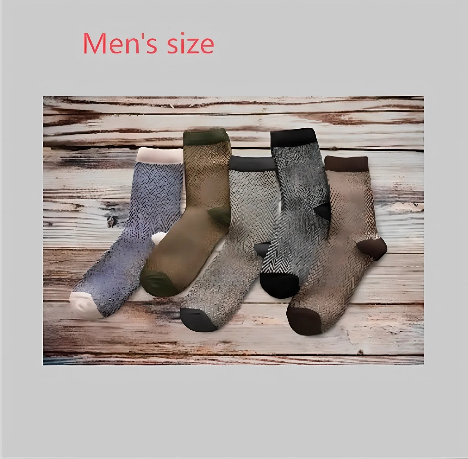 Pack of 5 thick stripe wool blend socks in various colours, featuring 15% rabbit hair for winter warmth, fitting sizes 39-42