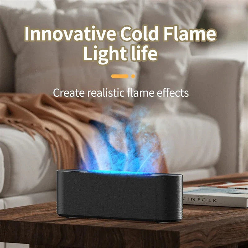 Soothing ultrasonic aroma diffuser with mood lighting, created to enhance relaxation and well-being in home or office settings.