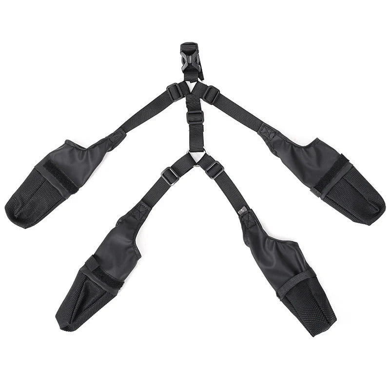 Adjustable waterproof dog boots with anti-slip sole for outdoor protection