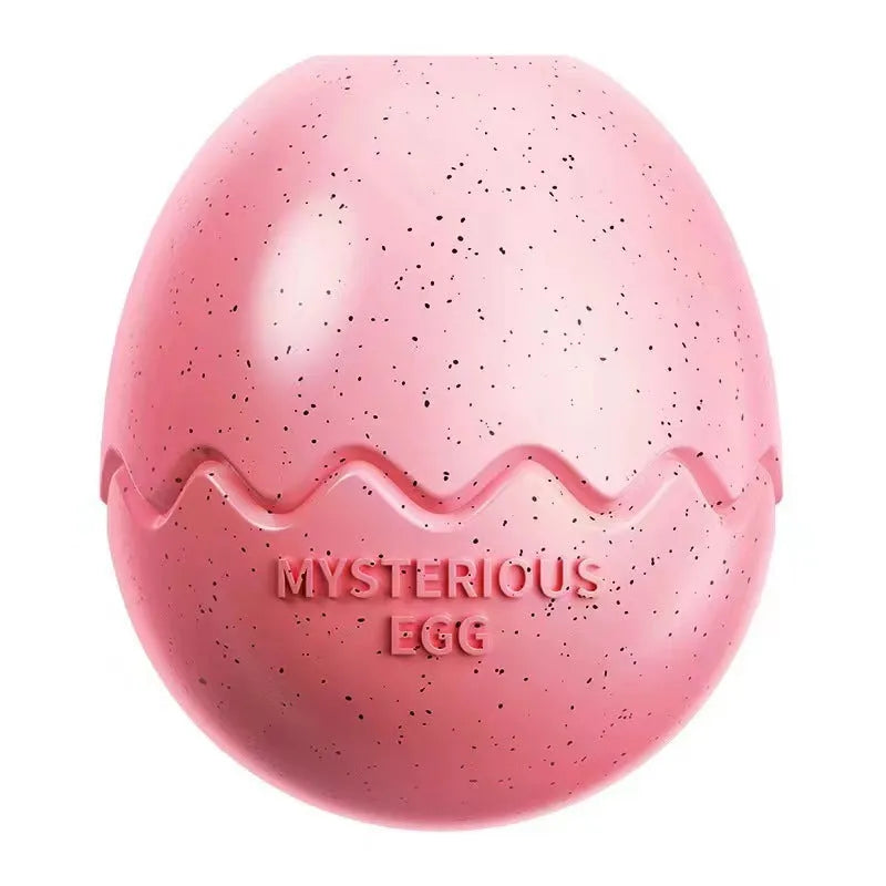 Bite-resistant TPR dog slow feeder in dinosaur egg shape available in five colours