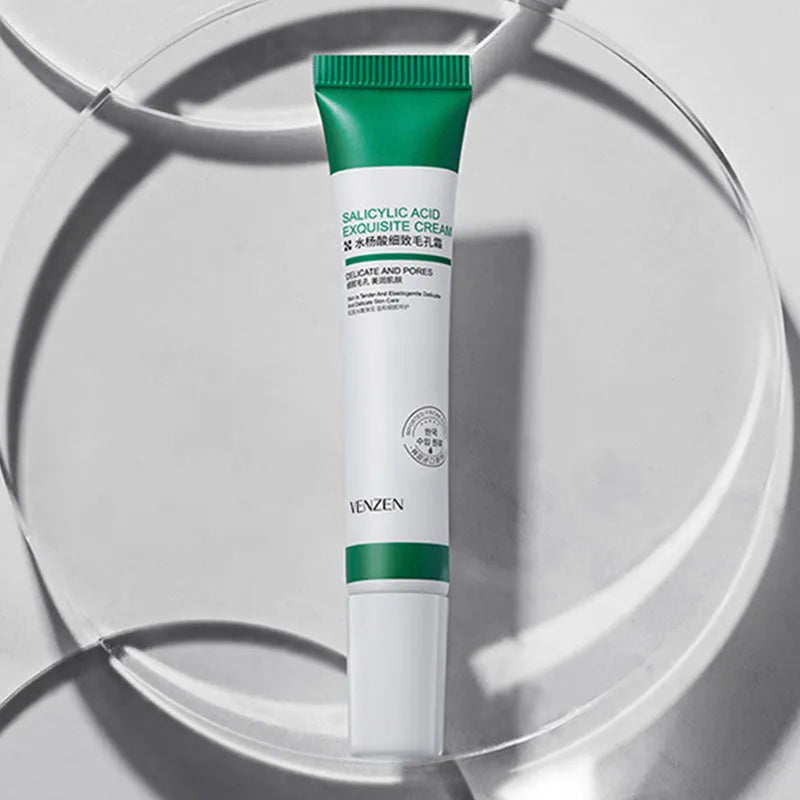 Jar of salicylic acid pore refinement cream 20g for gentle exfoliation and pore reduction