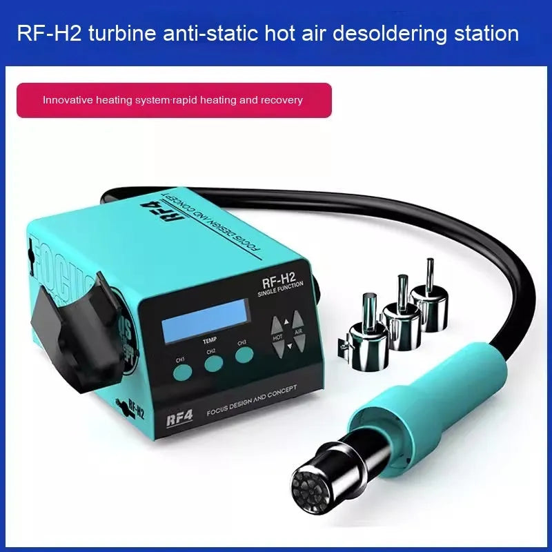 RF4H2 digital display wind gun with three nozzles for BGA chip repair