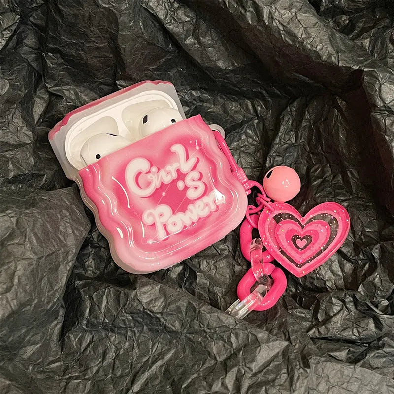 Pink Spice Girl silicone back cover protective case for AirPods Pro