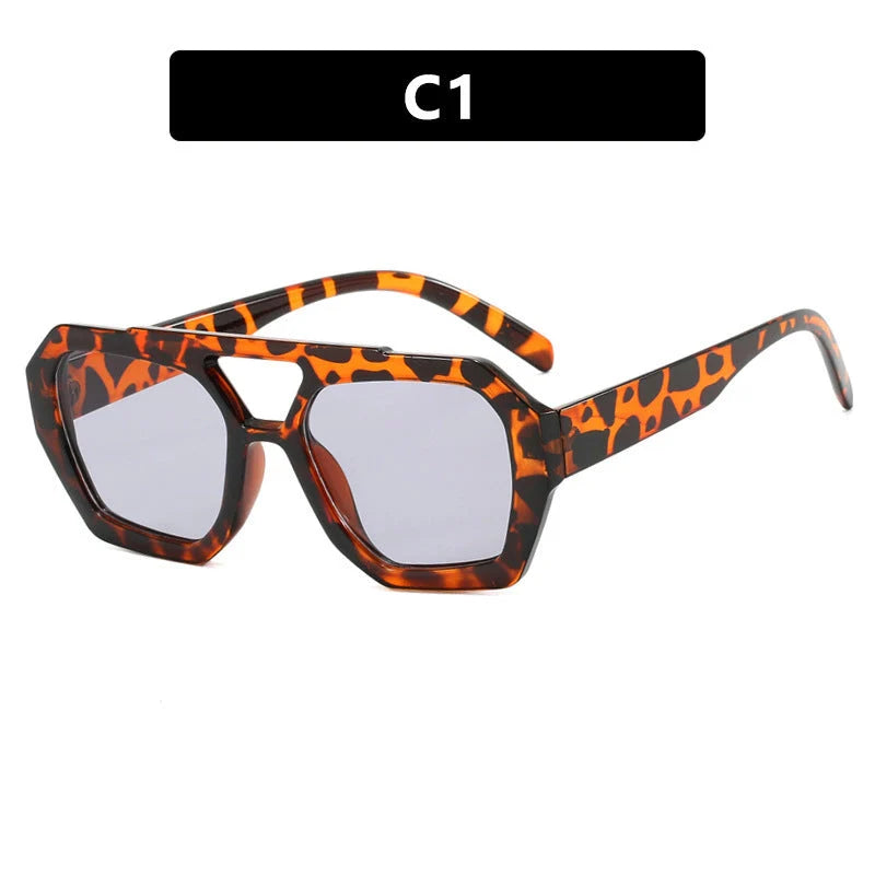 Ins Big Frame Leopard Sunglasses in multiple colours for summer sun protection